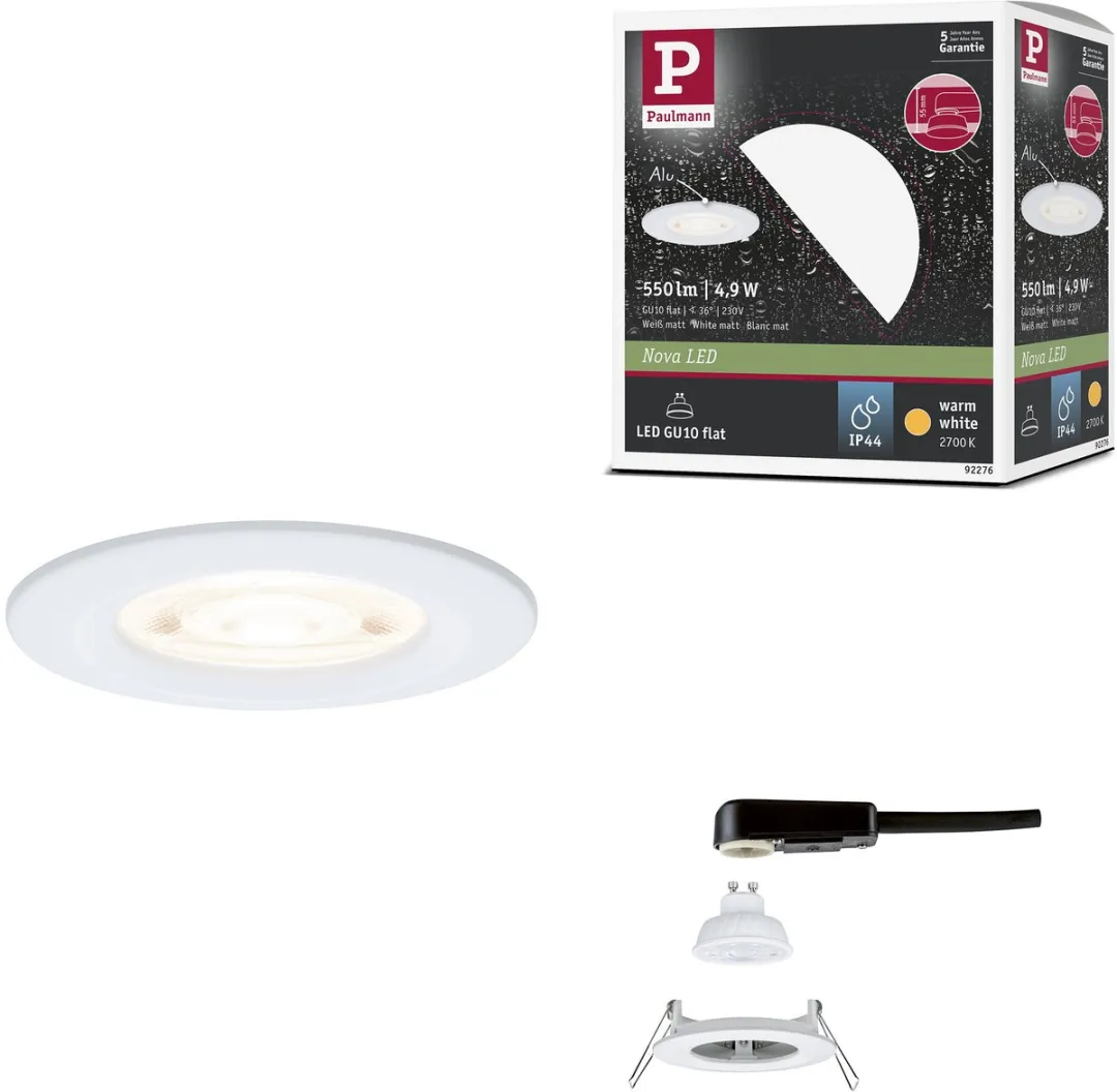 Paulmann Nova GU10 LED-inbouwlamp 4,9W 550lm IP44
