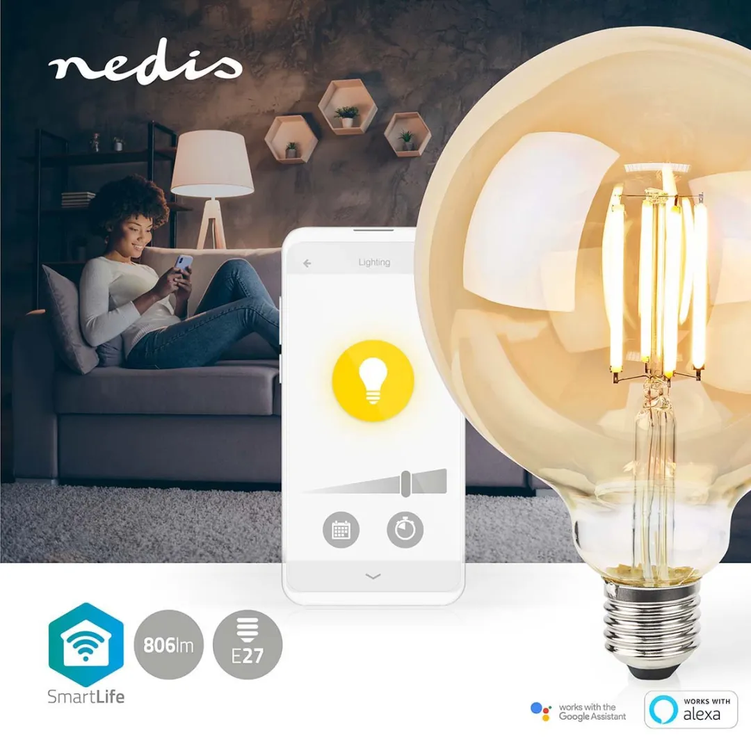Nedis SmartLife LED Filamentlamp E27 806lm - Goudkleurig