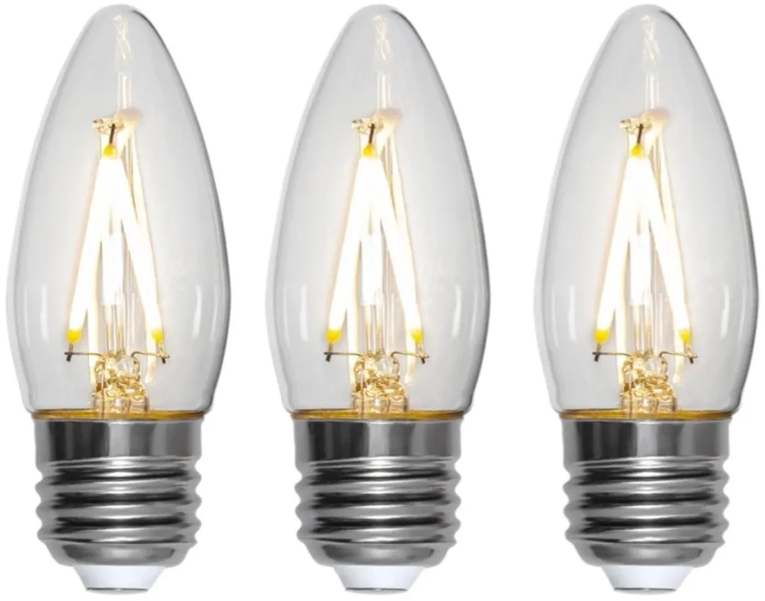 Star Trading Kaarslamp 3-Pack - 2.5W Extra Warm Wit - 35cm