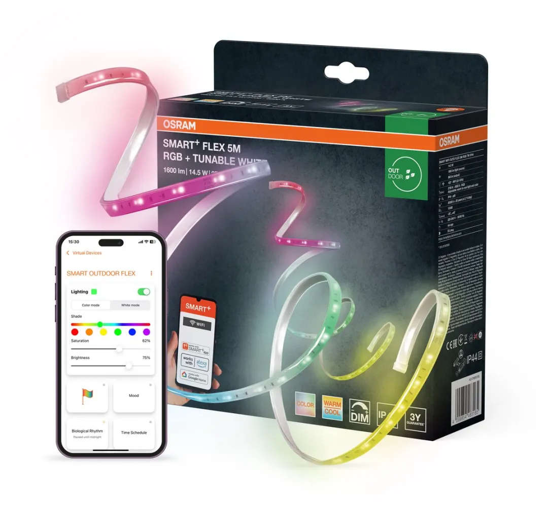 Osram Smart+ WIFI Outdoor Flex LED Strip 5m RGBW - 14W 850lm IP44