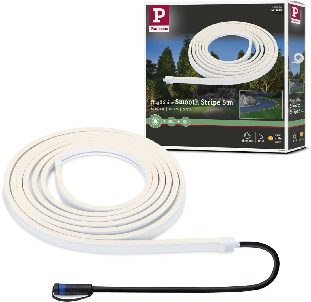 Plug & Shine LED Strip Smooth Afzonderlijke strip IP68 3000K 26W Wit