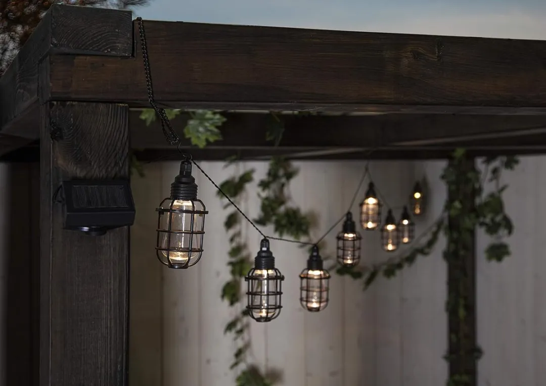 Star Trading Solar Fairy Lights Kooi - 8 Lichtpunten - Ø210cm - Zwart