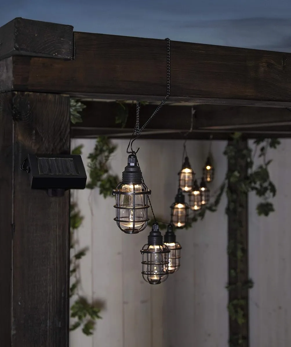 Star Trading Solar Fairy Lights Kooi - 8 Lichtpunten - Ø210cm - Zwart