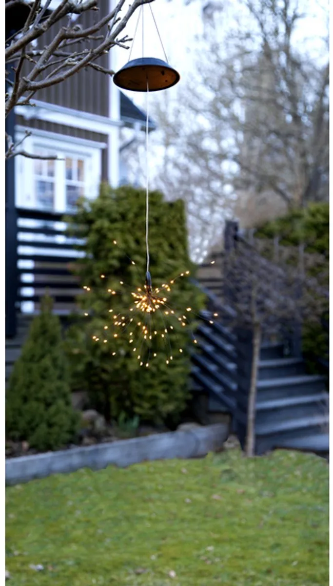Star Trading Solar LED Hangdecoratie Firework 50cm - 90 LEDs - Warm wit