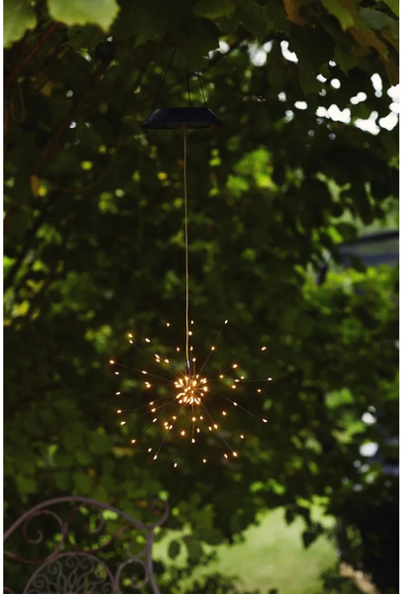 Star Trading Solar LED Hangdecoratie Firework 50cm - 90 LEDs - Warm wit - afbeelding 6 van 6