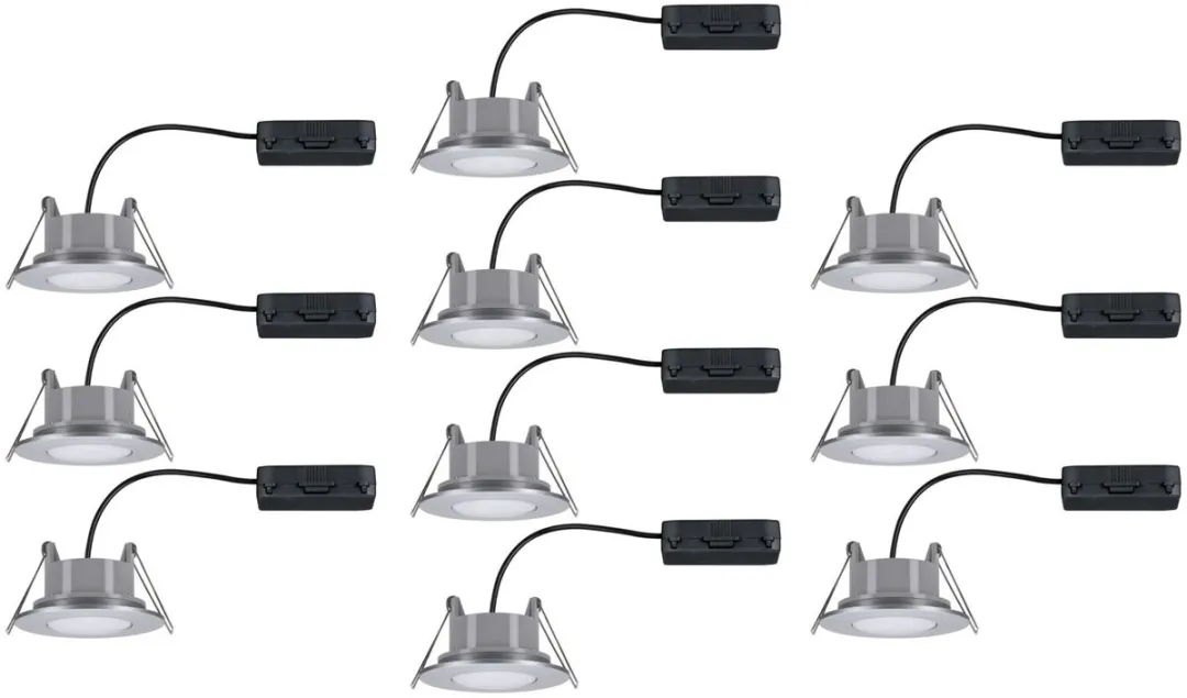 Paulmann Calla LED-inbouwlamp Basisset 10x6W 530lm 90mm - Chroom mat