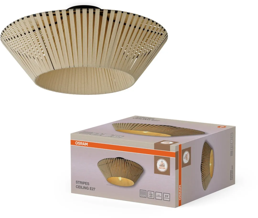 Osram Decor Stripes Plafondlamp E27 - Beige