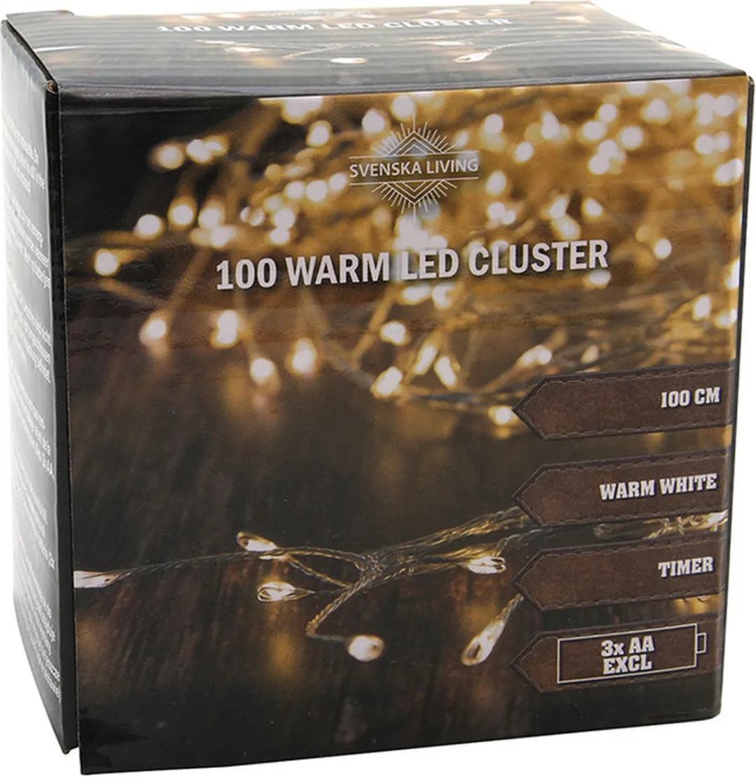 Anna's Collection Clusterverlichting 100 Lampjes Warm Wit - 4 Stuks