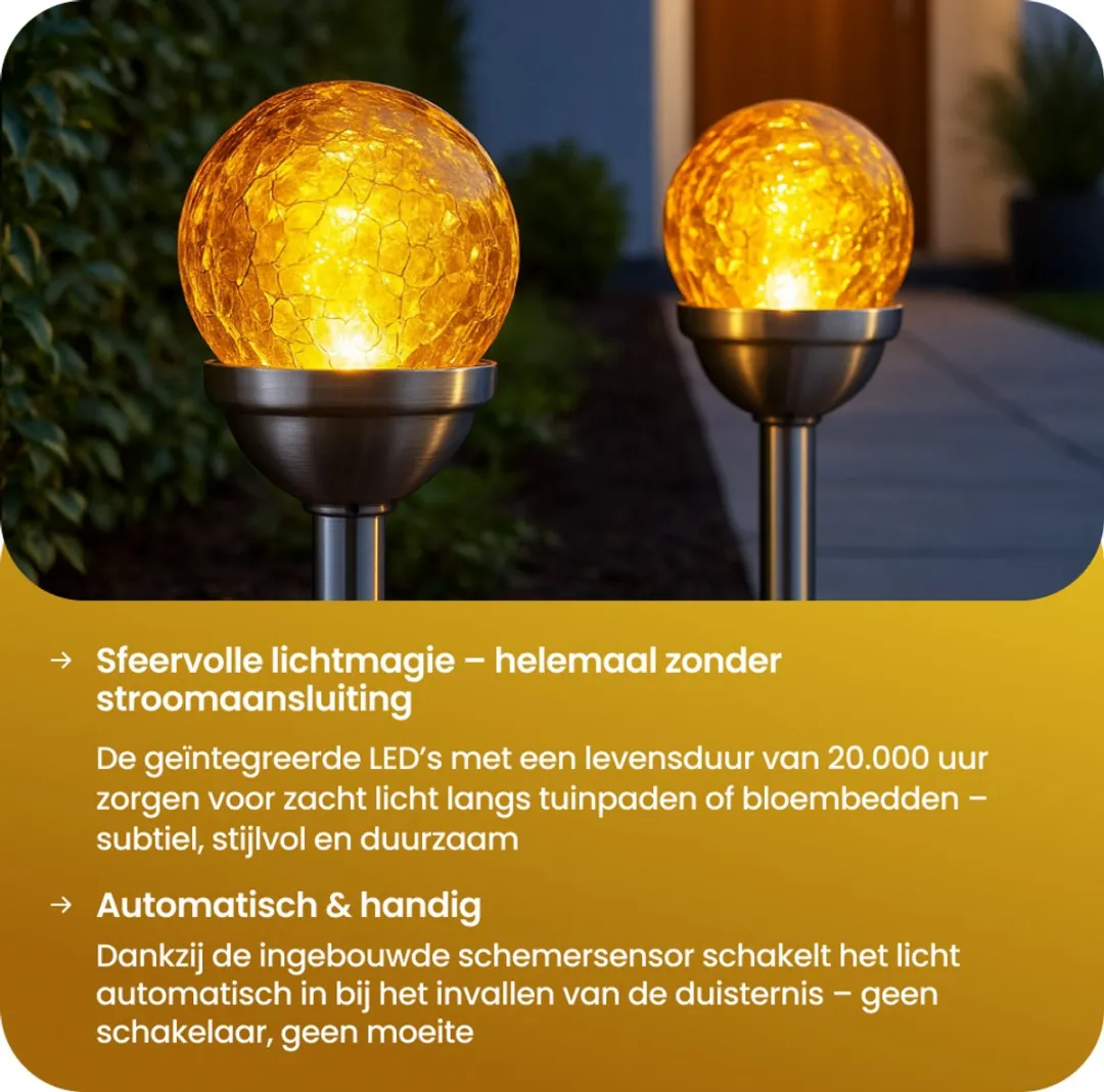 Star Trading Solar LED Grondspies 2 Stuks - Veelkleurig
