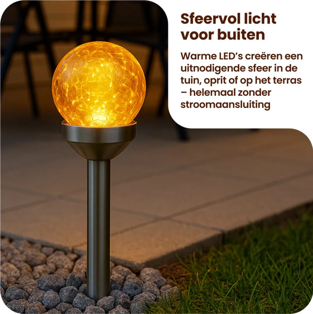 Star Trading Solar LED Grondspies 2 Stuks - Veelkleurig