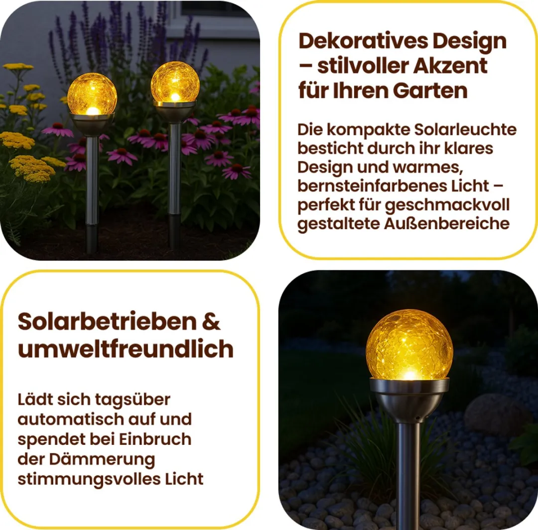 Star Trading Solar LED Grondspies 2 Stuks - Veelkleurig