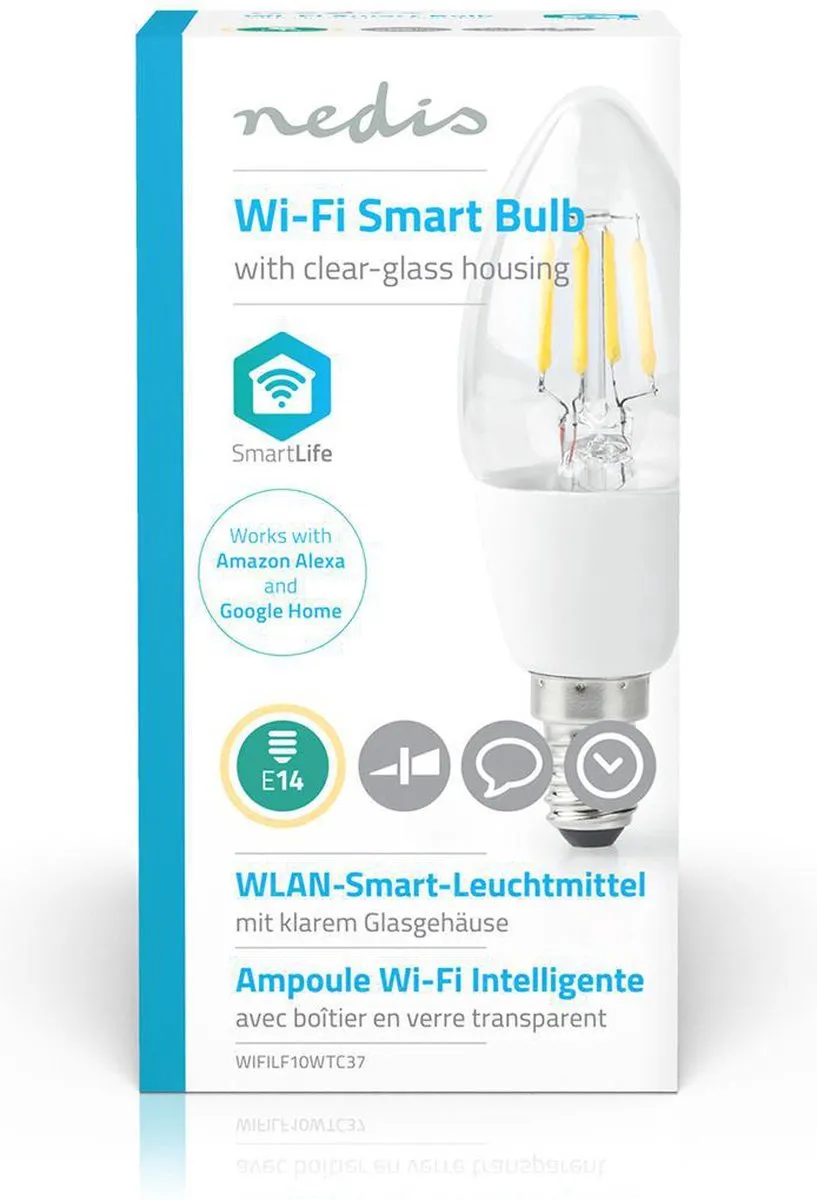 Nedis SmartLife LED Filamentlamp E14 5W Warm Wit - 400lm