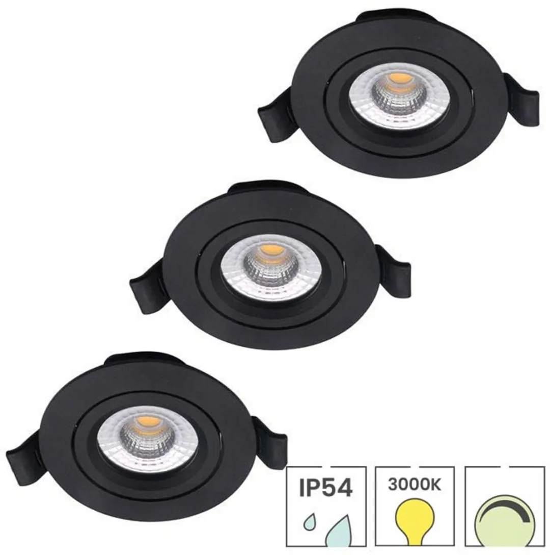 Lybardo Lage Inbouwspots 3-pack 5W Dimbaar