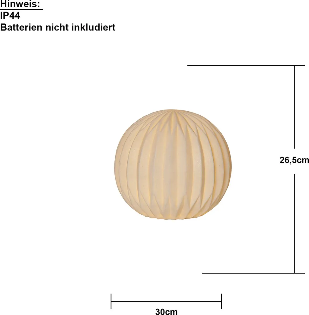 Star Trading Sandy Bollamp - Ø30cm Warm Wit