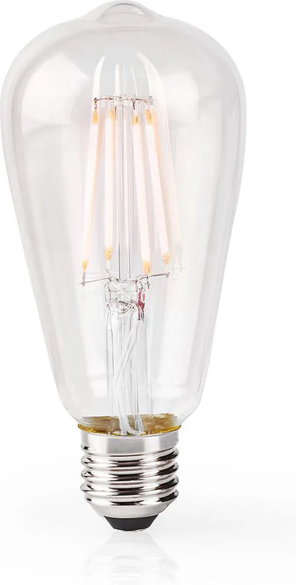 Nedis SmartLife LED Filamentlamp E27 5W Warm Wit ST64 - Helder Glas