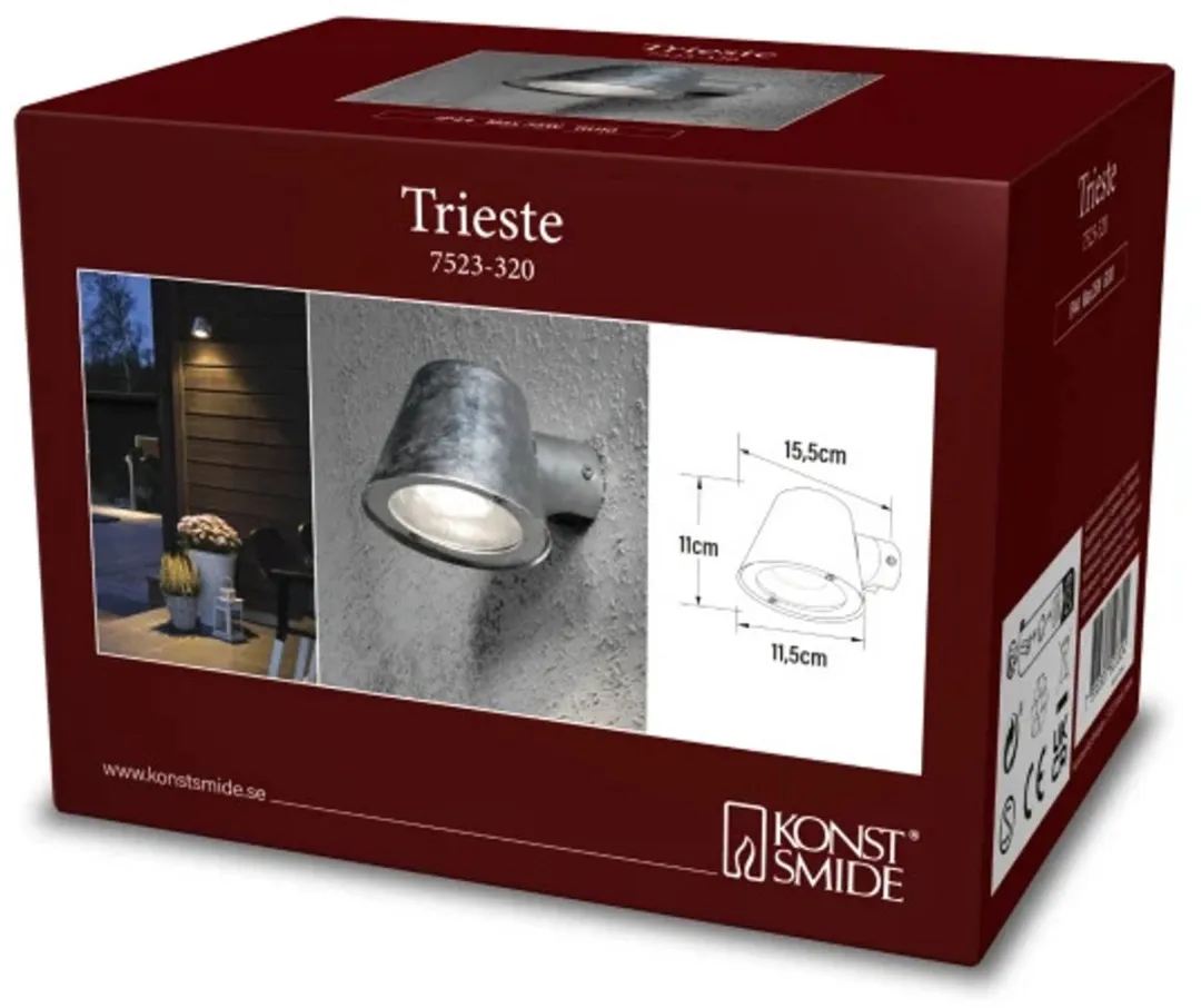 Konstsmide Trieste Spotlamp GU10 IP44 - Gegalvaniseerd