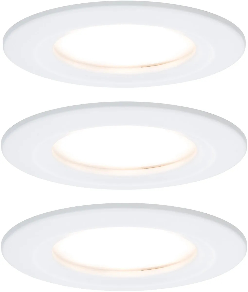 Paulmann Nova Coin Basisset LED-inbouwlamp 3x6W 470lm 2700K - Wit mat