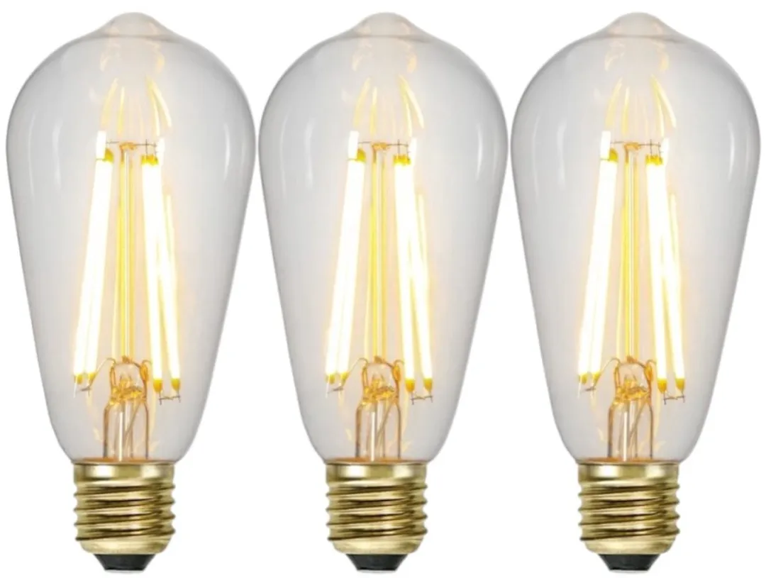 Star Trading Edisonlamp 6.5W - 3 Stuks - Helder
