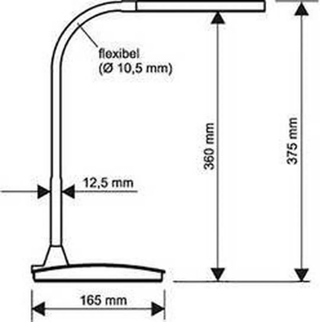 MAULpearly LED Bureaulamp - Zwart - 5W - Dimbaar - Flexibele Arm