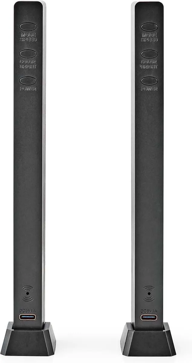 Nedis Game Verlichting RGB - 2 Stuks - Zwart