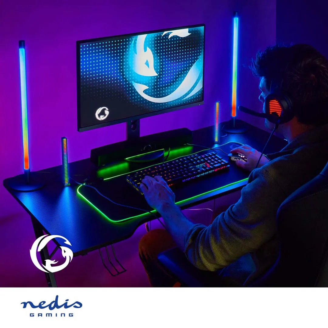Nedis Game Verlichting RGB - 2 Stuks - Zwart - afbeelding 6 van 6