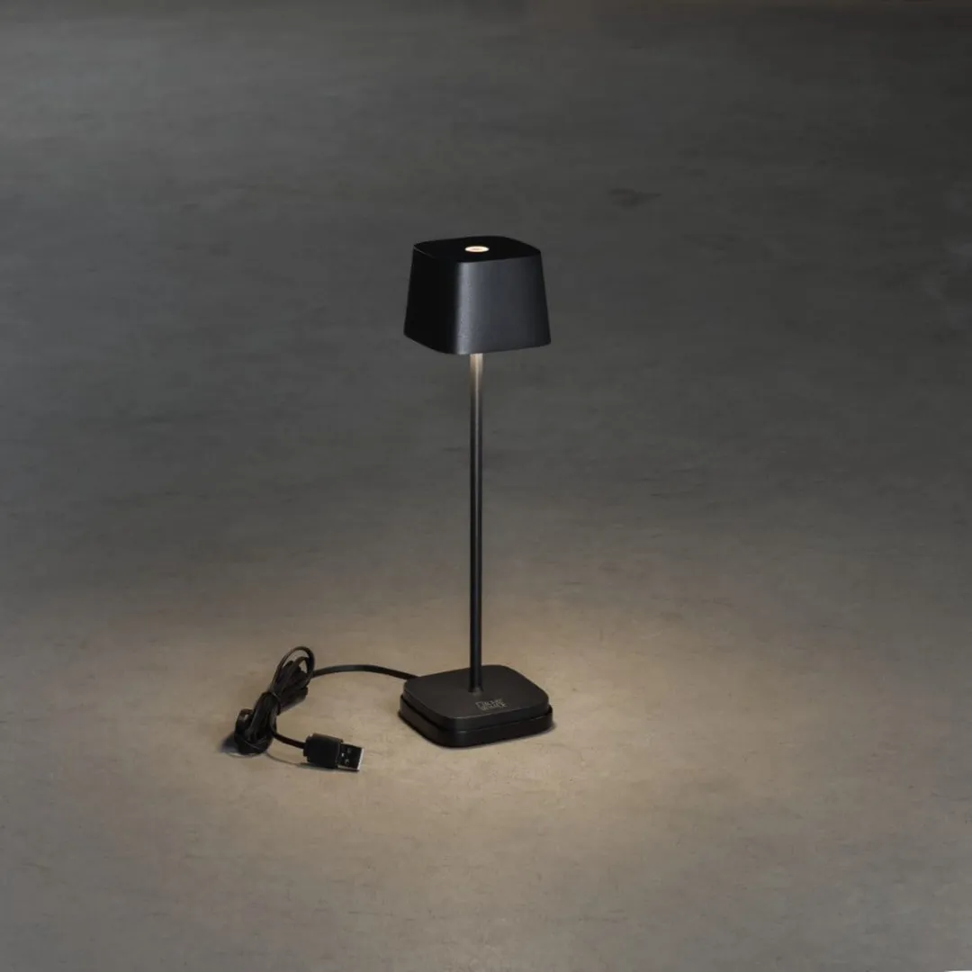 Konstsmide Capri mini Draadloze Tafellamp 2.2W - Zwart