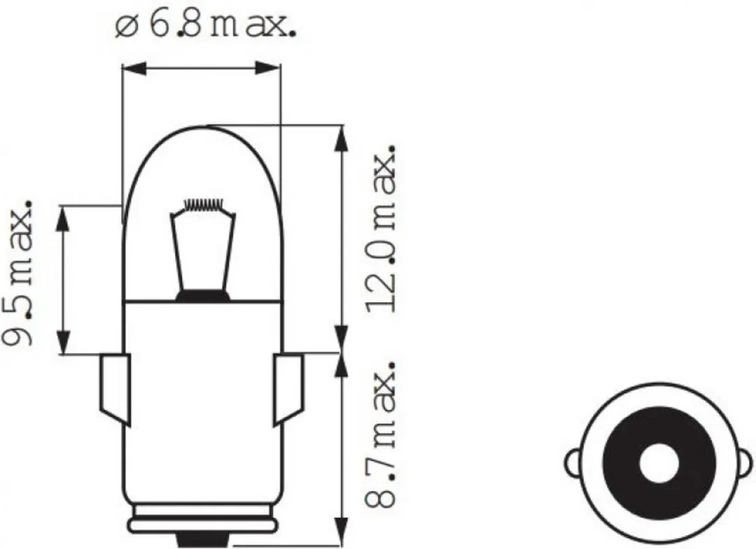 Basil Lamp 6V BA7S - 1.2W Helder glas