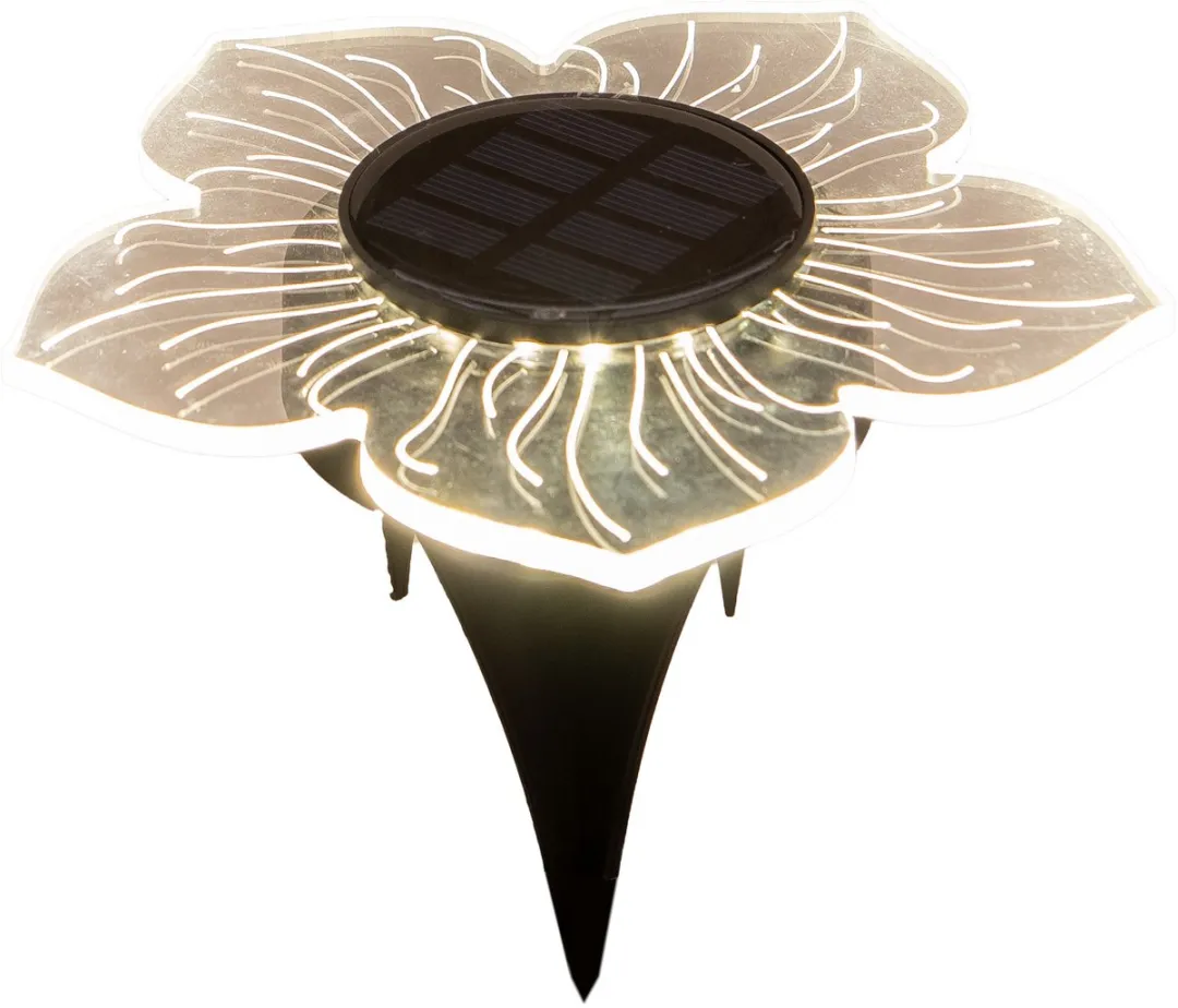 Anna's Collection Solar Prikspot Bloem 15cm - 2 Stuks