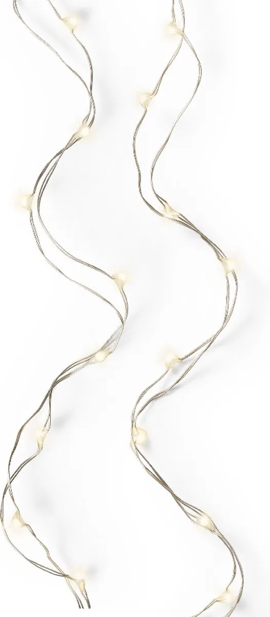 Lumineo Draadverlichting 20 LED Warm Wit 95cm - Zilver