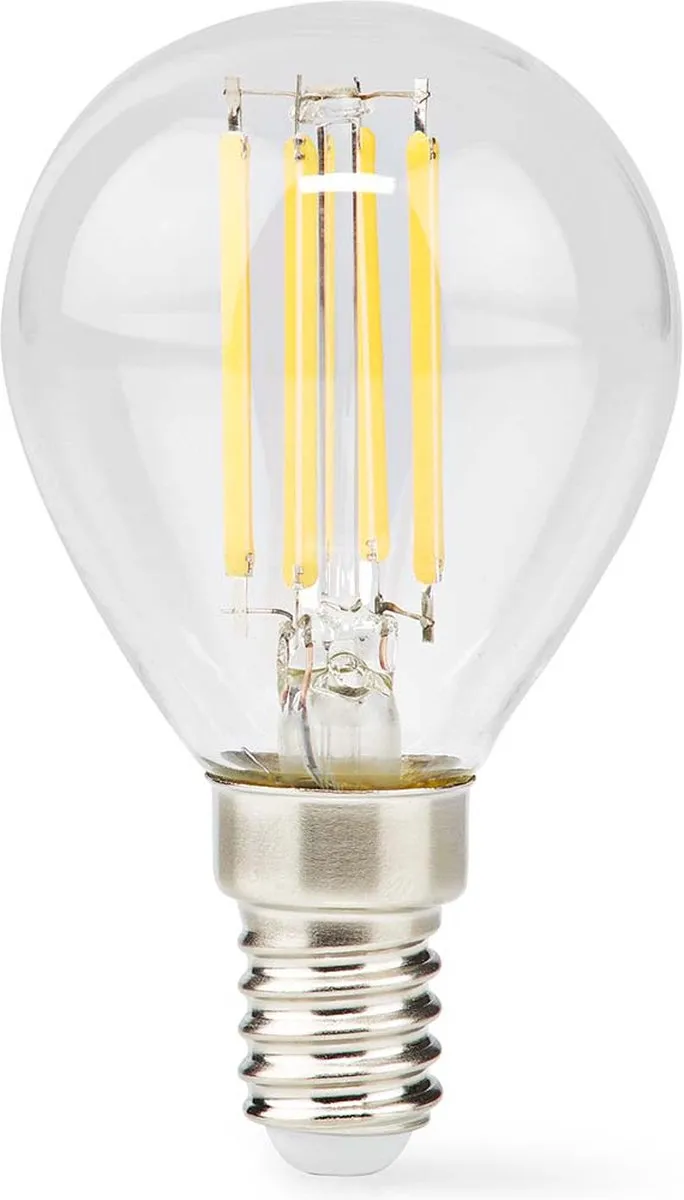 Nedis LED-Filamentlamp E14 G45 4,5W 470lm Warm Wit - 1 Stuks