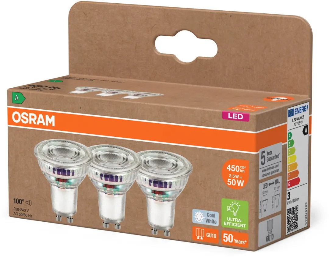 Osram PAR16 LED Reflectorlamp 2,5W 450lm GU10 Koelwit - afbeelding 6 van 6