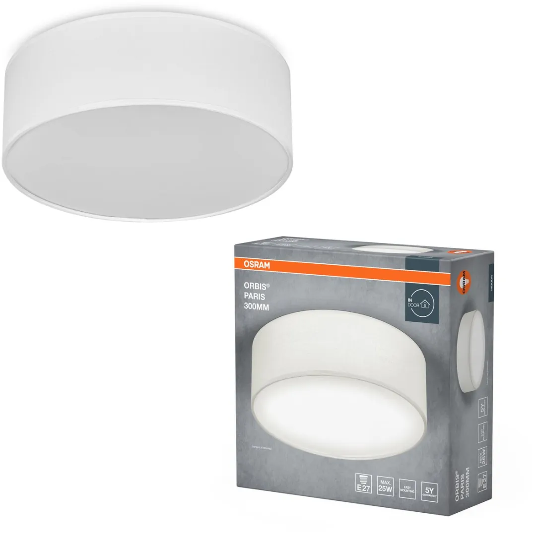Osram Orbis Paris Plafondlamp 300mm - Wit - E27