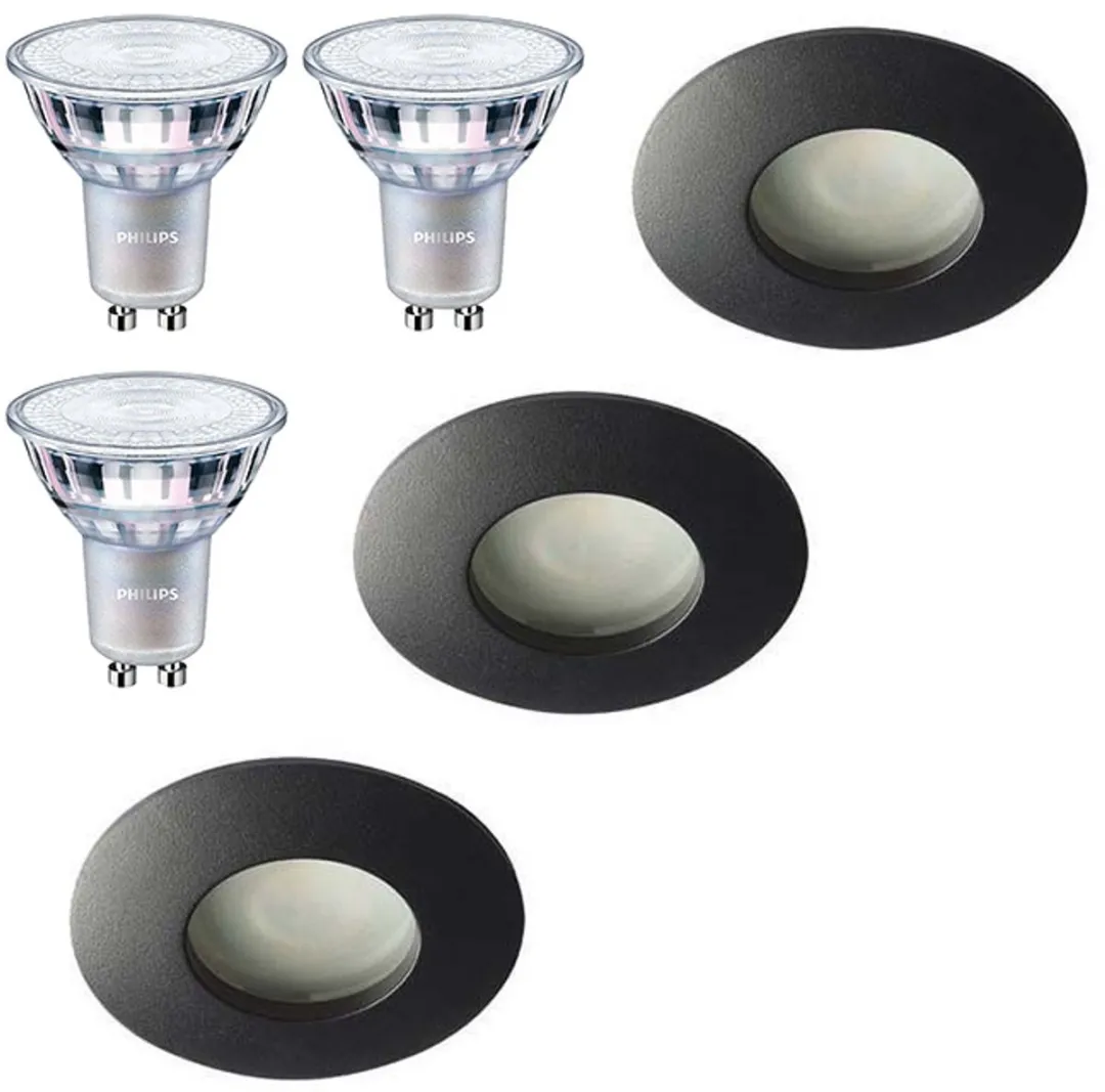 Lybardo Inbouwspots Badkamer 3-pack - Philips GU10 3.5W Warmwit