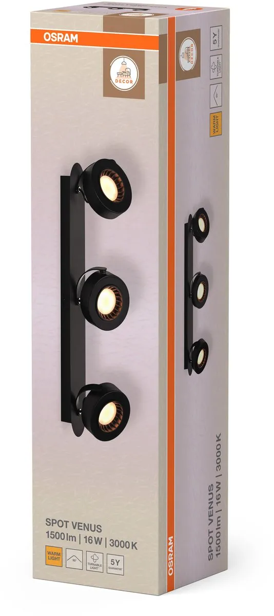 Osram Decor Spot Venus 16W - 650lm - Zwart