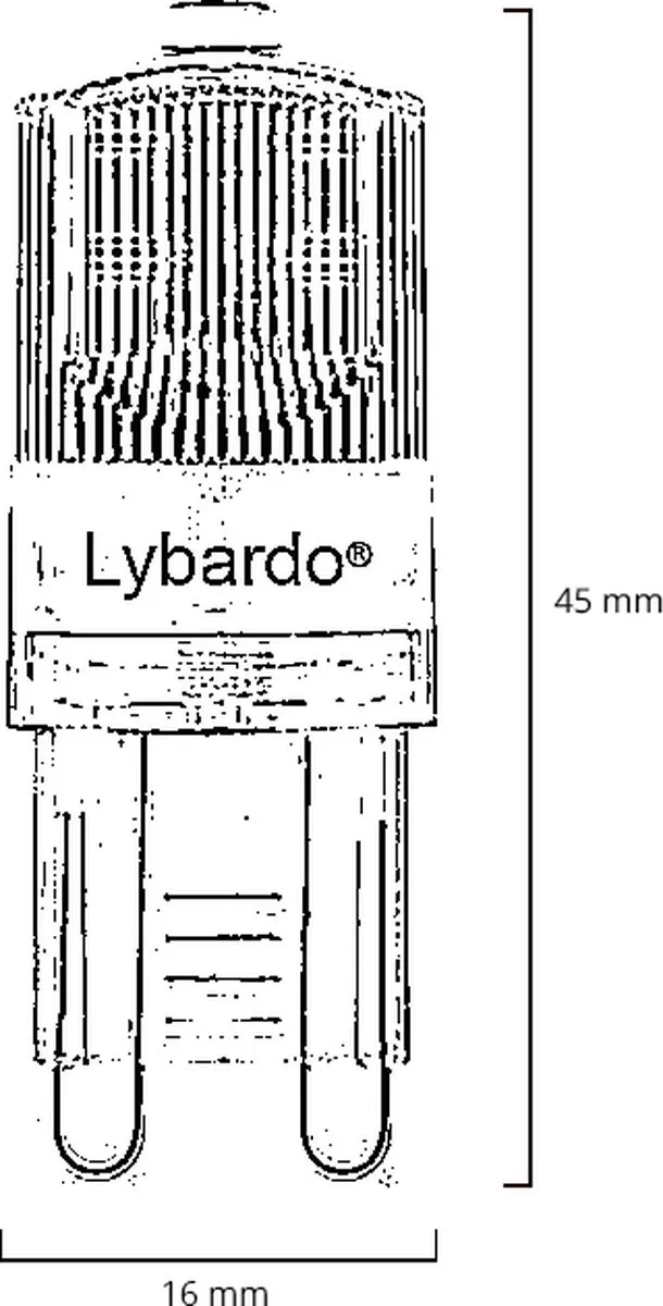 Lybardo G9 LEDlamp 2W 2700K - 10 Stuks - 170 Lumen