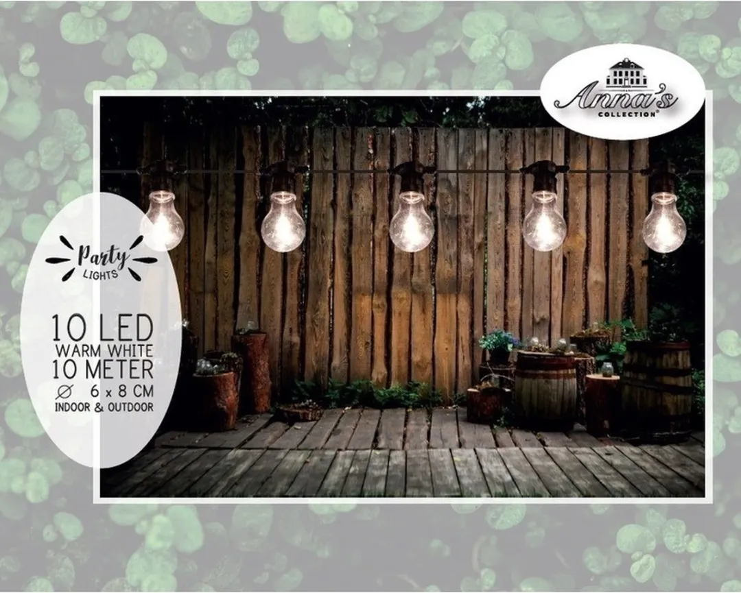 Anna's Collection Feestverlichting Lichtsnoer Warm Wit 10m - 20 Stuks