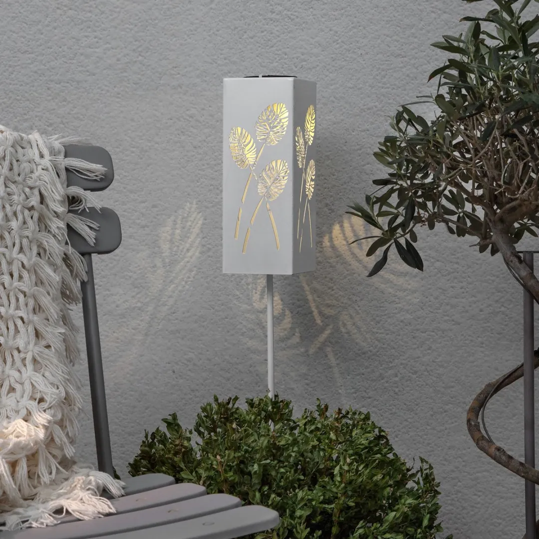 Star Trading Solar Grondspies Albaleaf LED - Wit