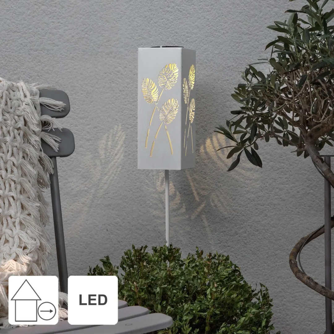 Star Trading Solar Grondspies Albaleaf LED - Wit