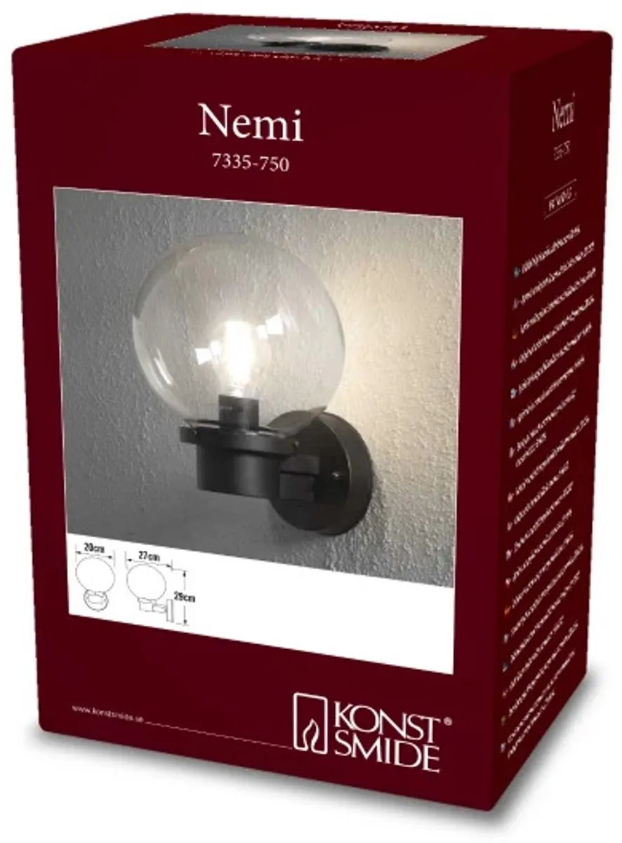 Konstsmide Nemi 7335-750 Wandlamp - 1W - Zwart