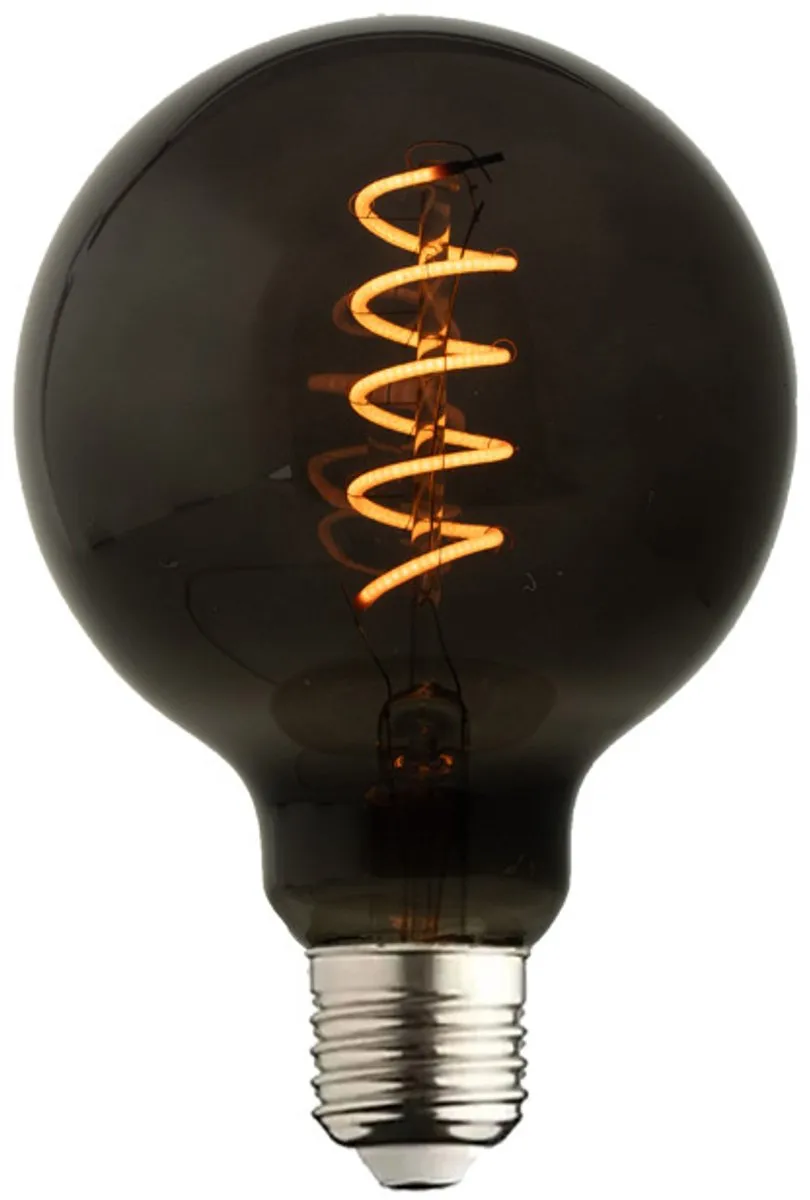 Lybardo DeepBlack E27 LED Globe 95mm - 4W 1800K Rookglas