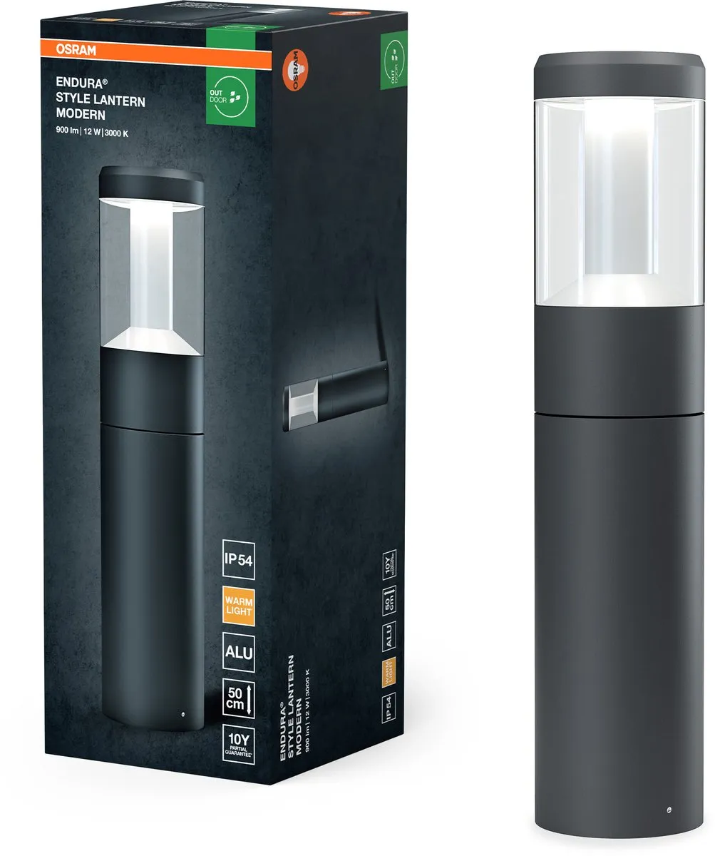 Osram ENDURA Style LED Buitenlantaarn 50cm - 12W - Donkergrijs