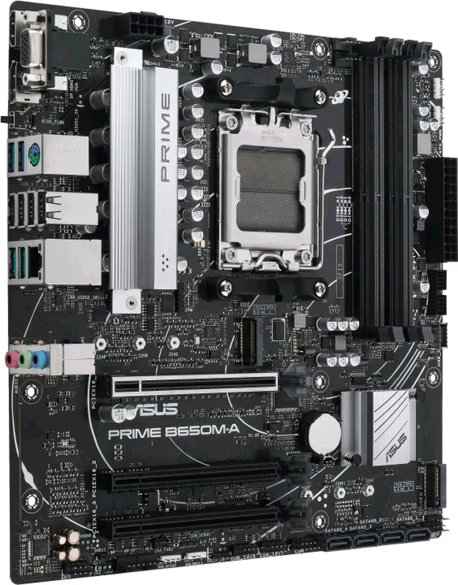 ASUS PRIME B650M-A AX AM5 Micro-ATX Moederbord - 16GB RAM