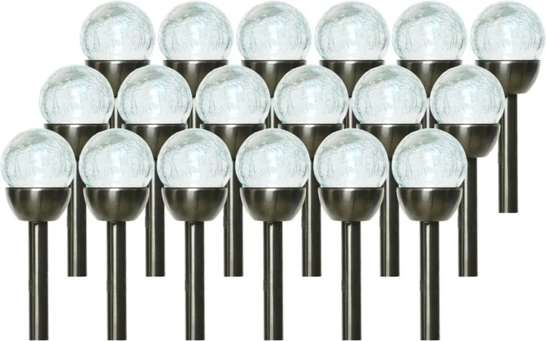 Lumineo Navi Solar LED RVS Bollen 18 Stuks