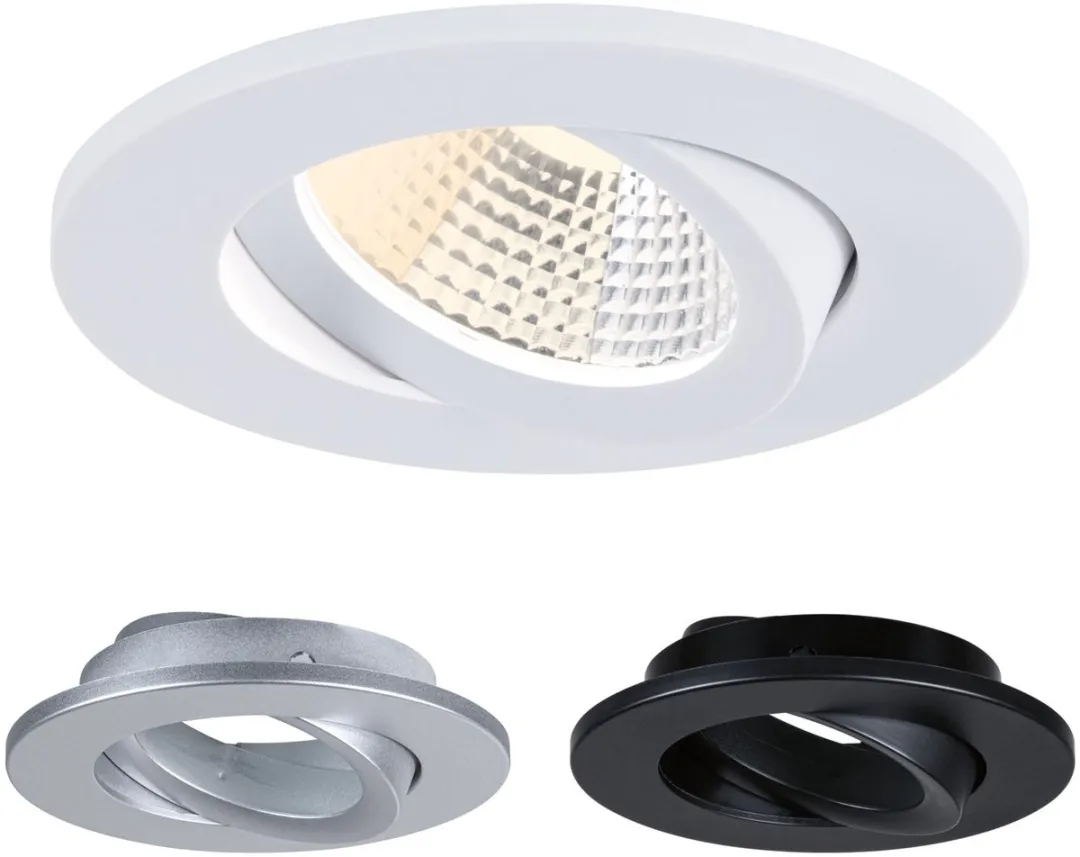 Paulmann LED-inbouwlamp Viona IP65 6W 520lm 2700-4000K - 85mm - Zwart/Wit/Chroom