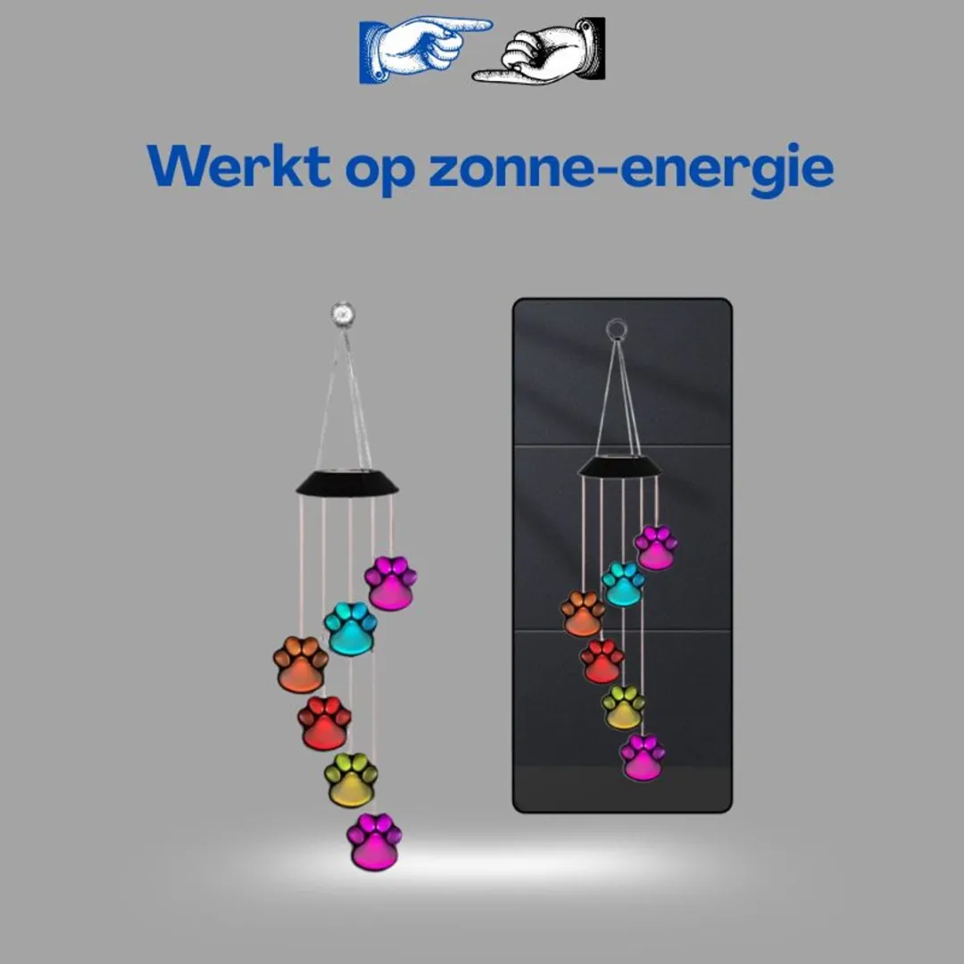 Lean Toys LED Tuinlamp Hondenpoot 70cm - RGB - Zonne-energie