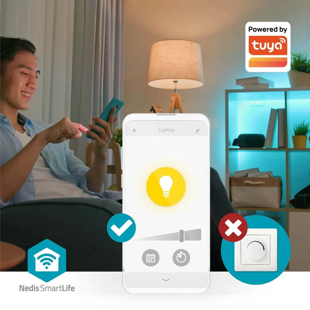 Nedis SmartLife LED Filamentlamp E14 470lm - Warm Wit Goud - afbeelding 6 van 6