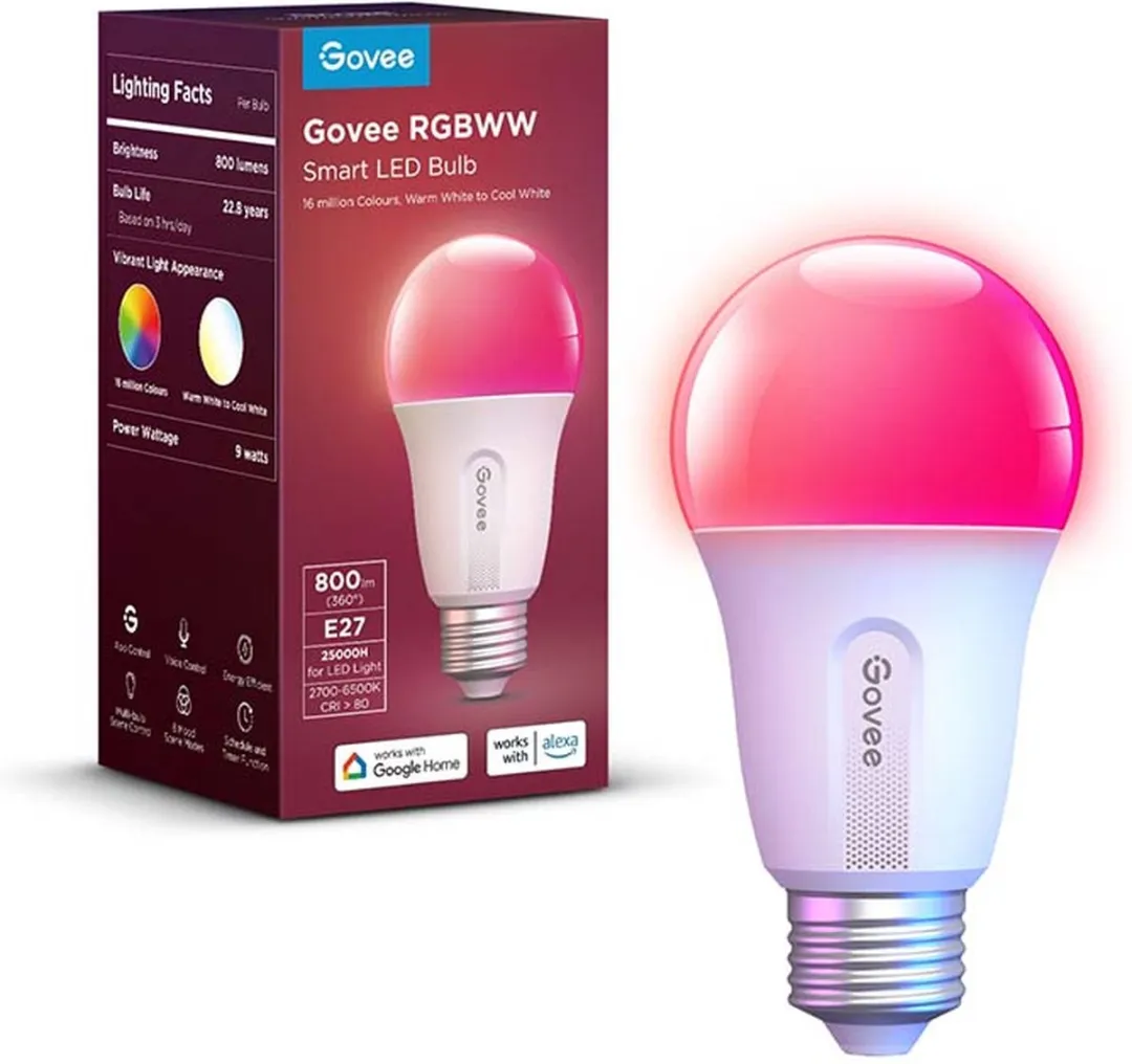Govee RGBWW Smart LED E27 800lm - 9W