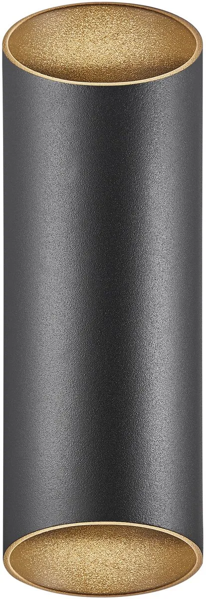 Nordlux Nico Round Wandlamp 22cm - 2xGU10 - Zwart