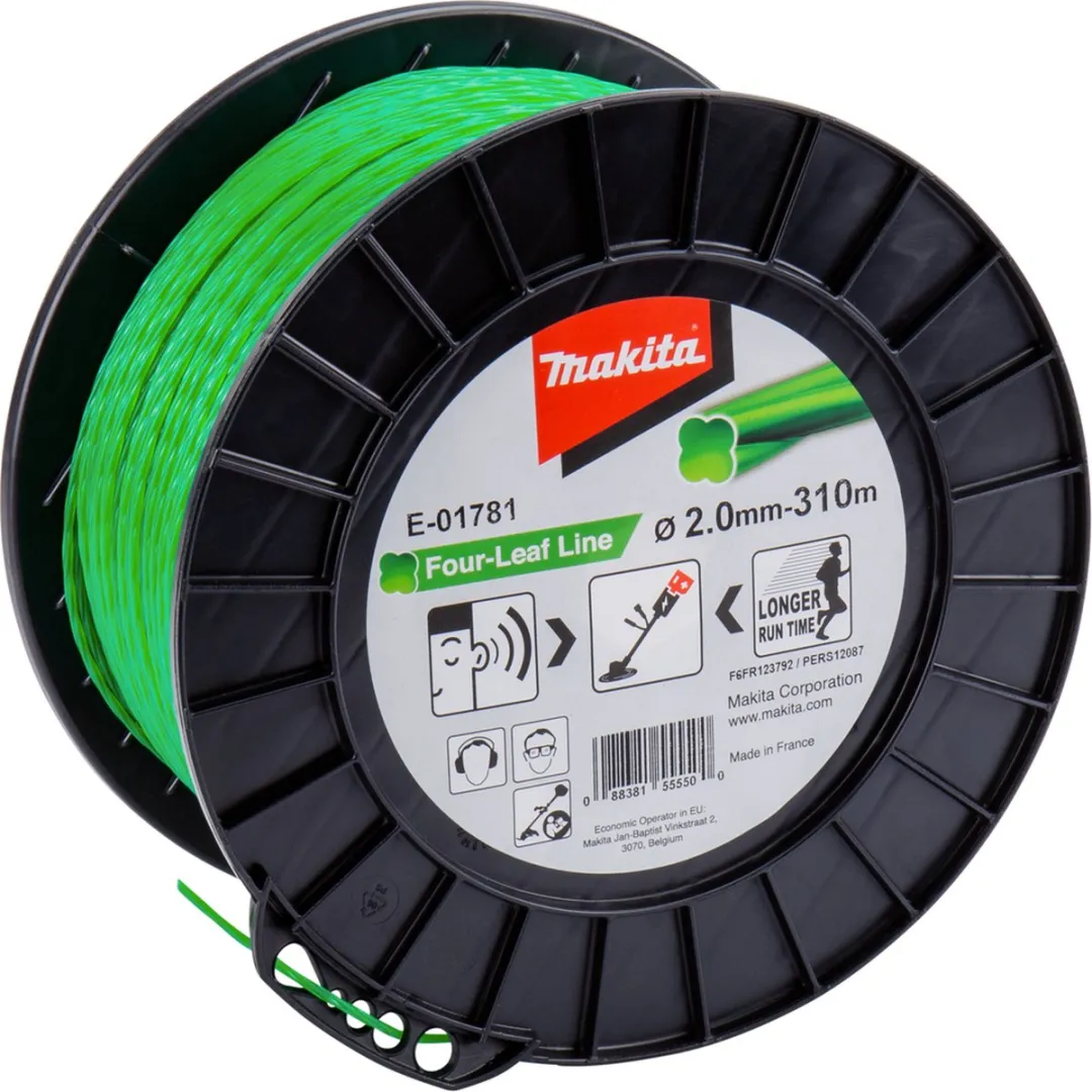 Makita Vierbladig Maaidraad 310m Ø2mm - Groen