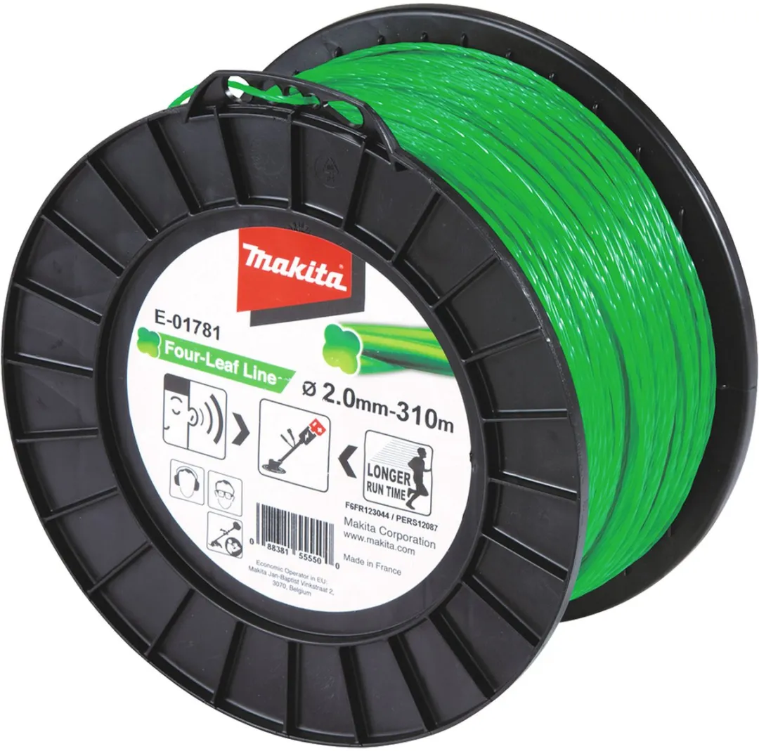 Makita Vierbladig Maaidraad 310m Ø2mm - Groen